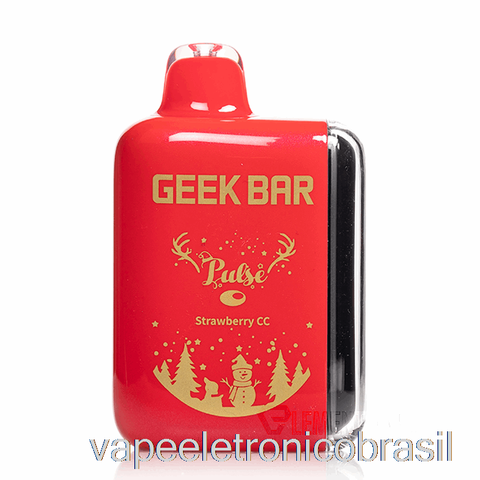 Vape Eletrônico Geek Bar Pulse 15000 Descartável Morango Cc